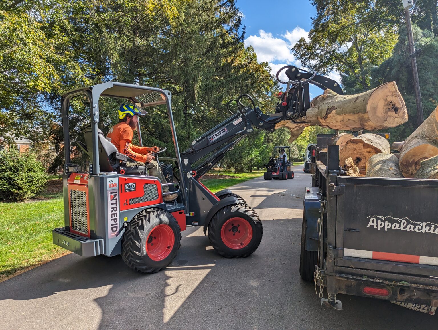 Tree Work Loader Game of Trees on the efficiency of their articulating loader